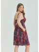 V Neck Robe Red Plus Size Dress 4588